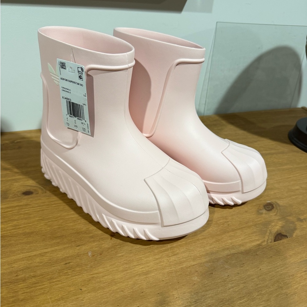 NWT Adidas Light Pink Adifom Superstar Boots